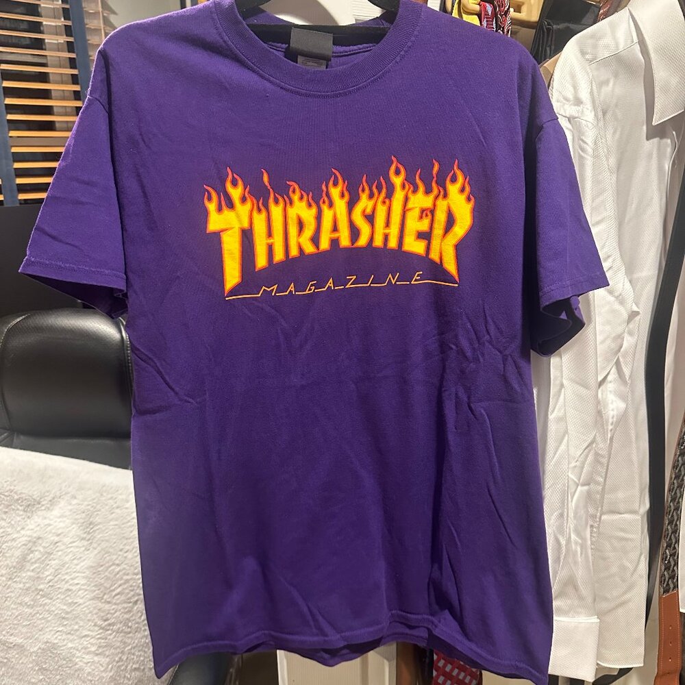 Thrasher Magazine T-shirt Purple shirt